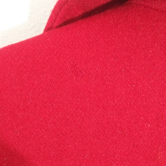 Tulle cherry red wool blend double breasted jacket - Picture 8 of 8